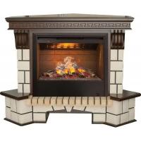 Электрокамин Stone Corner new 26/HL AOT с очагом 3D Helios 26