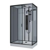 Душ.каб. NG-6912-01GQR BLACK (1200х800х2100) низкий поддон(16 см) стекло ТОНИРОВАННОЕ, 5 мест
