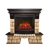 Электрокамин Stone Brick 25/25,5 с очагом Evrika 25,5 LED