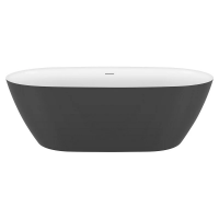 Ванна акриловая Black&White Swan SB330 Grey, 170 х 75 см, цвет серый матовый/белый матовый
