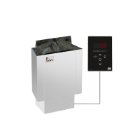 Электрическая печь SAWO NORDEX Mini NRMN-23Ni2-Z (2,3 кВт, внутри оцинковка, снаружи нержавейка), выносной пульт (встроенный блок мощности, пульт покупается отдельно)