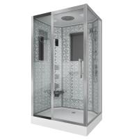 Душ.каб. NG-7711WL (900x1200х2150) низкий поддон стенки БЕЛЫЕ 6 мест
