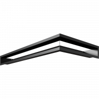 Люфт угловая 9/40/80 см левая черная