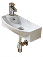 WW AISBACH 7940 GL-WT L Раковина подвесная (глянцевая белая)  400х220х120 мм