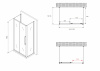 Душевой уголок ABBER Schwarzer Diamant AG30150MH-S75M-S75M