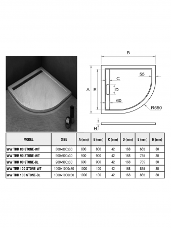 WW TRR 90 STONE-BL