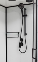 Душевая кабина Frank F418R М Black правосторонняя матовое стекло 100х80 см, 20052