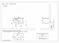 Мебель B&W U925.800 основной шкаф, Unihopper, Corian раковина-столешница / LED light (800x520x400)