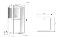 Душевая кабина Grossman GR-222 100 x 80 см черная