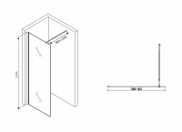 Душевая перегородка ABBER Immer Offen AG61100B8