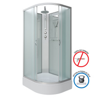Душ.каб. NG-33194-14LBKT (1100х900х2100) средний поддон (26см) стекло МАТОВОЕ 4 места