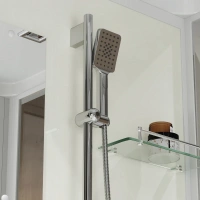 Душевая кабина Niagara Standart ST100/15Q (100х100х215) квадрат,поддон 15см,распашная,проф.белый,3 места