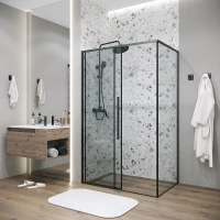 Душевая стенка Grossman Galaxy, 200.K33.01.90.21.00, 90 см, стекло прозрачное, профиль черный матовый