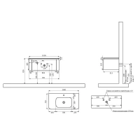 Мебель B&W U935.1000 основной шкаф P02,Unihopper,Corian раковина-столешница/LED light (1000x520x400)