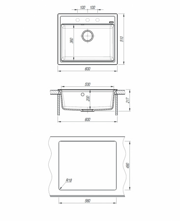 Кухонная мойка ABBER Quarz AQ2902W белый