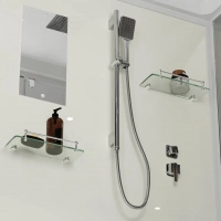 Душевая кабина Niagara Standart ST120/90/15Q (120х90х215) прямоугольник,поддон 15см,распашная,проф.белый,3 места