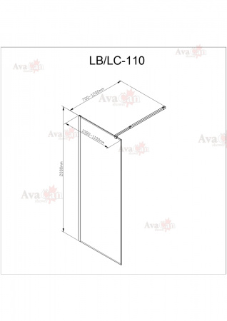 Душевая перегородка AvaCan LC 110