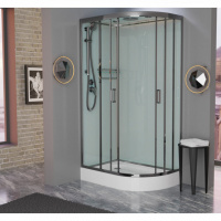 Душевая кабина Frank F418L М Brilliant 100x80 матовое стекло, 20086